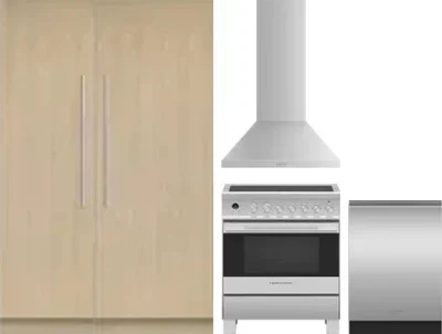5 Piece Package Includes Refrigerator, Freezer, Range, Hood And Dishwasher